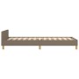 Estructura de cama con cabecero sin colchón tela taupe 80x200cm
