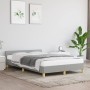 Estructura de cama sin colchón tela gris claro 120x200 cm