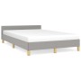 Estructura de cama sin colchón tela gris claro 120x200 cm