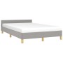Estructura de cama sin colchón tela gris claro 120x200 cm