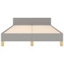 Estructura de cama sin colchón tela gris claro 120x200 cm