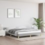 Cama sin colchón tela gris claro 160x200 cm