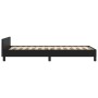 Estructura de cama con cabecero sin colchón negro 90x200 cm