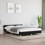 Cama sin colchón tela negro 140x190 cm