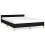 Cama sin colchón tela negro 140x190 cm