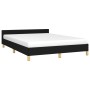 Cama sin colchón tela negro 140x190 cm