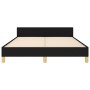 Cama sin colchón tela negro 140x190 cm