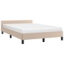 Estructura cama con cabecero sin colchón cappuccino 120x200 cm