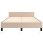 Estructura cama con cabecero sin colchón cappuccino 120x200 cm