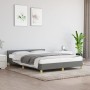 Estructura de cama sin colchón tela gris oscuro 140x200 cm
