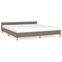 Cama sin colchón tela gris taupe 180x200 cm