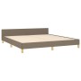 Cama sin colchón tela gris taupe 180x200 cm