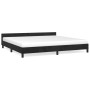 Estructura cama sin colchón terciopelo negro 200x200 cm