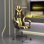 Silla gaming giratoria cuero sintético negro y dorado