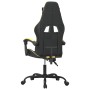 Silla gaming giratoria cuero sintético negro y dorado