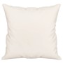 Cojines decorativos 2 uds tela microfibra beige 40x40 cm