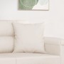 Cojines decorativos 2 uds tela microfibra beige 40x40 cm