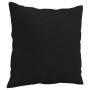 Cojines decorativos 2 uds tela microfibra negro 40x40 cm