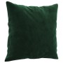 Cojines decorativos 2 uds terciopelo verde oscuro 40x40 cm