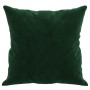 Cojines decorativos 2 uds terciopelo verde oscuro 40x40 cm