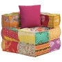 Puf modular con cojín de tela Patchwork