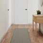 Alfombra de pasillo con aspecto de sisal plateada 50x150 cm