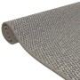 Alfombra de pasillo con aspecto de sisal plateada 50x150 cm