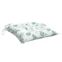 Cojines de silla 4 uds tela Oxford estampado hojas 50x50x7 cm