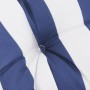 Cojines de silla 6 uds tela Oxford rayas azul blanco 50x50x7 cm