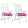 Cojines de silla de jardín 2 uds tela Oxford rosa 50x50x7 cm