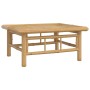 Set de muebles de jardín 3 piezas bambú con cojines gris oscuro