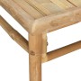 Set de muebles de jardín 3 piezas bambú con cojines gris oscuro