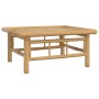 Set de muebles de jardín 2 piezas bambú con cojines gris oscuro