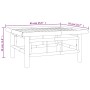 Set de muebles de jardín 2 piezas bambú con cojines gris oscuro