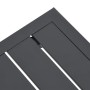 Tumbonas 2 unidades con mesa y cojines ratán sintético gris