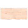 Estante de pared madera maciza roble sin tratar 120x50x(2-6) cm