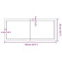 Estante de pared madera maciza roble sin tratar 120x50x(2-6) cm