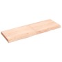 Estante de pared madera maciza roble sin tratar 120x40x(2-6) cm