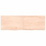 Estante de pared madera maciza roble sin tratar 120x40x(2-6) cm