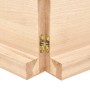 Estante de pared madera maciza roble sin tratar 120x40x(2-6) cm