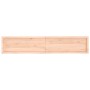Estante de pared madera maciza roble sin tratar 200x40x(2-4) cm