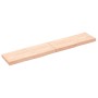 Estante de pared madera maciza roble sin tratar 160x30x(2-6) cm