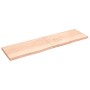 Estante de pared madera maciza roble sin tratar 220x60x(2-6) cm