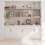 Estante de pared madera maciza roble sin tratar 220x60x(2-6) cm
