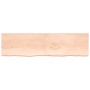 Estante de pared madera maciza roble sin tratar 220x60x(2-6) cm