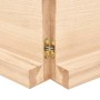 Estante de pared madera maciza roble sin tratar 220x60x(2-6) cm