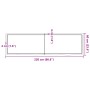 Estante de pared madera maciza roble sin tratar 220x60x(2-6) cm