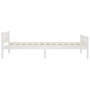 Estructura de cama de madera maciza de pino blanca 90x200 cm