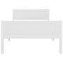 Estructura de cama de madera maciza de pino blanca 90x200 cm