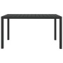 Set de comedor de jardín 7 pzas y cojines ratán sintético negro